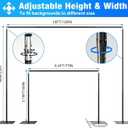 Heavy Duty Backdrop Stand 10x10 FT, Adjustable Pipe and Drape Stand, Photo Booth Back Drop Stand for Party, Events, Wedding, Banquet Decorations, Black