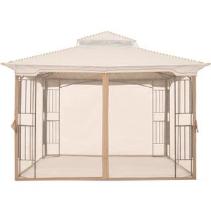 MASTERCANOPY Patio Gazebo Mosquito Netting Screen Walls ONLY (10x10, Beige)