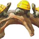 Solar Powered Turtles on Log Outdoor Decor - LED Garden Light, Outdoor Statues, Gifts for Mom, Grandma, Birthday - Turtle Solar Light for Outdoors