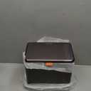 Mbillion Kitchen Compost Bin Hanging Trash Can with Lid 1.05 Gallon Stainless Steel Garbage Can for Kitchen Cabinet Door Mounted Trash Can Under Sink Door RV Bathroom, Brushed Black