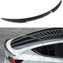 Rear Spoiler Compatible with 2020-2024 Tesla Model Y, MV Style Duckbill Trunk Exterior High Kick Tail Deck Lid Splitter Wing Lip 2020 2021 2022 2023 2024 (Carbon Fiber Pattern)
