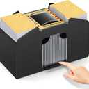 Automatic Card Shuffler 1/2/4/6 Decks,Battery Operated Electric Playing Card Shuffler for UNO,Casino Card Game,Poker,Phase 10,Blackjack,Texas Hold'em,Home Card Games