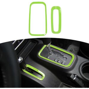 RT-TCZ for Jeep JK Gear Shift Panel Trim Cover Light Green for Jeep Wrangler JK JKU 2011-2017 Light Green Interior Accessories 2pcs RT-TCZ for Jeep JK Gear Shift Panel Trim Cover Light Green for Jeep Wrangler JK JKU 2011-2017 Light Green Interior Accessories 2pcs