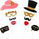 60Pcs Wedding Photo Booth Props, Wedding Props for Photos Bachelorette Weddings Shower Party Decorations