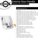 Exterior Door Handle Set, All Chrome, Compatible with 1999-2007 Chevy Silverado Suburban Tahoe Avalanche, GMC Sierra Yukon, Cadillac Escalade, Front Left Driver & Right Passenger | 15034985, 15182406