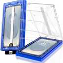 EZ-GLAZ- 4 Pack for Galaxy S25 Plus/ S24 Plus [6.7"] Screen Protector, 100% Fingerprint Unlock, 9H+ Hardness Military Grade Shatterproof Long Durable Tempered Glass Film with Flawless Fit Box, HD Clear