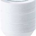 [6 OZ 200 Count] White Plastic Organic Party Dessert bowls Premium heavyweight Elegant Disposable Tableware Dishes