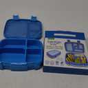 Bentgo Kids Bento-Style 5-Compartment Leak-Proof Lunch Box - Ideal Portion Sizes for Ages 3 to 7 - Durable, Drop-Proof, Dishwasher Safe, PFAS & BPA-Free & Made with Food-Safe Materials (Blue)