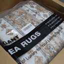 zesthome 8x10 Area Rugs for Living Room,Non-Slip Backing Washable Rugs,Vintage Large Area RugStain Resistant Home Decor Rug (Orange,8'x10')