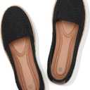 POVOGER Flats Shoes Women Slip On Shoes Womens Loafers Dress Shoes for Women Shoes Flats Comfortable(Black,US7)