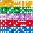 Yuanhe Grade AAA Precision 19mm Serialized Casino Craps Dice Set of 25 with Razor Edges and Corners-Multi-Color (Blue & Red & Purple & yellow & green)