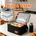 ONFAON Lunch Bag for Men/Women, Insulated Reusable Lunch Box Leakproof Cooler Tote Bag Freezable with Adjustable Shoulder Strap for Office Work Picnic Beach(Black) (7.5L)