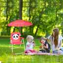 PLULON Kids Beach Chair with Umbrella Folding Lawn and Camping Chair with Summer Shade for Beach, Pool, Travel and Outdoor (for 1-5 Years Old)