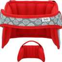NAPUP Adjustable Carseat Head Support for Sleeping Kids & Toddlers - Safe, Comfortable & Breathable (Red)