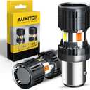 AUXITO 2025 Latest CANBUS 1157 Switchback LED Bulbs 2357 2057 7528 BAY15D Dual Color Amber/White Anti Hyper Flash Built-in Resistor Error Free Turn Signal Lights and DRL/Parking Lights, Pack of 2
