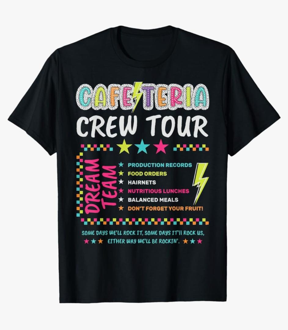 Cafeteria Crew Tour Lunch Lady Dream Team Back To School T-Shirt 3X Cafeteria Crew Tour Lunch Lady Dream Team Back To School T-Shirt 3X