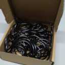 GASRONS 50 Pack Metal Curtain Rings with Eyelets, 1.5 inch Inner Diameter Drapery Rings Apply for Curtain Rods(Fits Up to 1 1/4-Inch Rod) (Black)