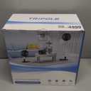 TriPole Portable Standing Fan, 8000mAh Rechargeable Oscillating Fan with Remote, 8.1'' Quiet Pedestal Floor Fan with LED Display & Timer, Foldable Small Desk Fans for Bedroom, Office, Camping, Travel (Black)