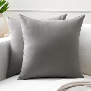 Encasa XO Throw Pillow Covers 16x16 in Set of 2 Grey | No Inserts | Cotton Pillow Covers for Living Room, Bed, Sofa, Couch | Decorative Cushion Covers with Improved Zippers Encasa XO Throw Pillow Covers 16x16 in Set of 2 Grey | No Inserts | Cotton Pillow Covers for Living Room, Bed, Sofa, Couch | Decorative Cushion Covers with Improved Zippers