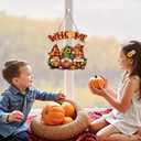 Aurlan Fall Welcome Door Sign,Hello Autumn Gnome Wooden Sign,Rustic Pumpkin Wood Wall Sign,Fall Gnome Wall Decor,Autumn Maple Leaves Door Hanging,Welcome Thanksgiving Decor for Farmhouse Porch Yard Home