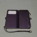 Defencase for iPhone 17 Pro Max Case Wallet with RFID Blocking Card Holder for Women and Men, Fashion PU Leather Magnetic Snap Flip Zipper Strap Wallet Phone Case for iPhone 17 Pro Max 6.9", Purple