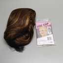 Honey Brown Lace Front Highlight Wig 13x4 HD Glueless Highlight Synthetic Lace Wigs for Beginners Brown Layered Wave Wig for Women 26inch