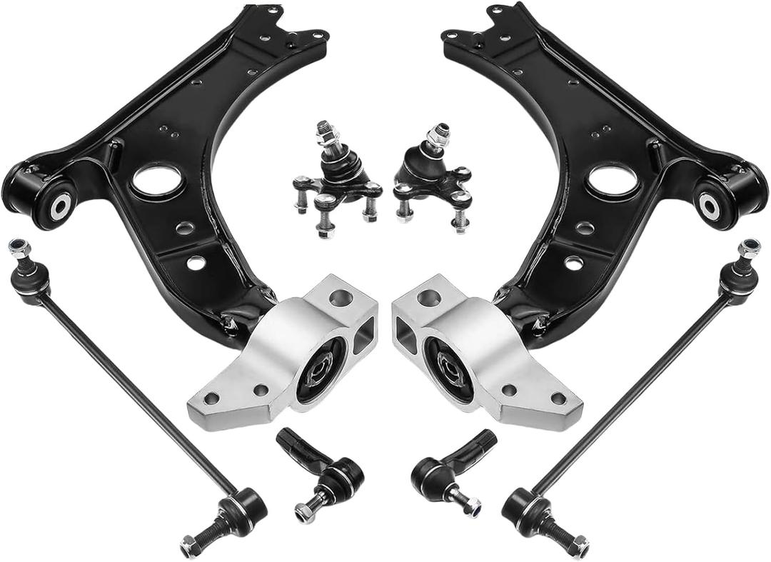Lower Control Arm Ball Joint Sway Bar Link Outer Tie Rod End Compatible with Volkswagen & Audi - 2006-2016 - Jetta, Golf, GTI, Rabbit, R32, Eos, A3, A3 Quattro