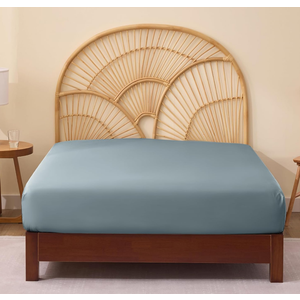 FreshCulture Bamboo Fitted Sheet, Cooling Sheets Full Size, Viscose Derived from Bamboo, Durable and Ultra Soft Breathable Bottom Sheets, Full, Bahamas Blue