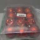 12pcs Red Christmas Ornaments Balls 3.14 inch Glitter Hanging Christmas Tree Ornaments Set for Christmas Decorations Hand Painted Shatterproof Christmas Baubles for Xmas Holiday Party Decor