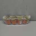 Sprayed Glass Candle W/Metal Lid Orange 4 Pack