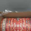 Collive Boho Kitchen Mats 2PCS, Cushioned Kitchen Mat for Floor Anti Fatigue Waterproof Kitchens Rugs Set of 2, Non Skid Comfort Standing Rug for Office, Sink, Laundry, 17.3"x29"+17.3"x47" (Geometric Tribal)