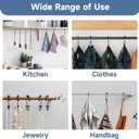 Titanker Shower Curtain Hooks Rings, Rust-Resistant Metal Double Glide Shower Hooks for Bathroom Shower Rods Curtains, Set of 12 Hooks - Navy Blue
