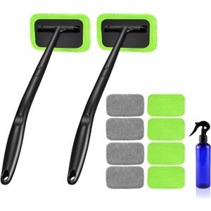 Xindell Windshield Cleaner Tool Inside Car Window Cleaning Kit with 22 Detachable Handle, Interior Windshield Squeegee for Clear Vision, Auto Detailing Kit for Car, Home & Outdoor Windows