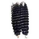 Curly Human Crochet Hair Water Wave Human Hair Crochet Braids Knotless Pre-Separated Water Curl Human Hair Lightweight Reusable Feather Crochet Hair Natural Color 14 Inch 120g