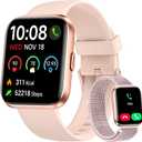 Woneligo Smart Watch for Women, Answer/Make Calls, Alexa Built-in, 1.85" Touch Screen Fitness Tracker for Android & iPhone, Heart Rate/Sleep/SpO2 Monitor Smartwatch, Waterproof (Rose Gold)