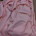 Pink Polyester Table Clothes for 8 Foot Rectangle Tables, Wrinkle Free Fitted Table Cover with Pleated Ruffle Table Skirt for Birthday Party Wedding Trade Show Event Display
