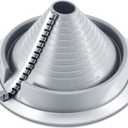 1 Pack #2 Epdm Roof Pipe Flashing Boots 2" - 7-1/4" Pipe Flexible Metal Roof Vent Pipes Flashing, Retrofit Roofs Jack Boot with Aluminum Base for Metal Roofs Repair