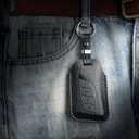 Genuine Leather Key Fob Cover Compatible with Lexus ES300h ES350 LC500 LC500h LS500h NX350 NX250 NX350h GX460, etc. Key Fob Case with Keychain & Lanyard for Lexus Key Fob (4 Buttons, Black)