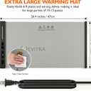 Food Warming Mat for Countertop, 26.4"x15" Large Electric Warming Tray for Buffet & Parties, Silicone Food Warmer Mat, 8 Temp Settings, 8H Timer, Auto Shut-Off, Roll Up Food Heating Mat, Grey