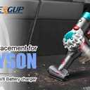 Energup 21.6V V6 V7 V8 Replace for Dyson AC Adapter, Battery Charger for DC58 DC59 DC61 DC62 SV03 SV04 SV05 SV06, Model 205720-02 Charger for Cordless Vacuum Cleaner (NOT for V10 V11)