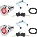 Truck Tool Box Locks Replacement 7748-2PK Push Button Locks Compatible with Weather Guard -01, -02 Series Truck Boxes