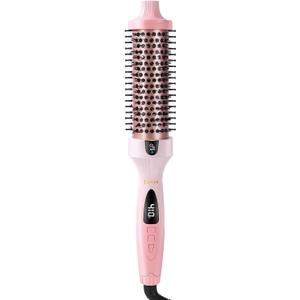 Dovza Blowout Boost Thermal Brush - 1.5 Inch Thermal Brush & Curling Iron for Voluminous Blowout, Dual Voltage, Ceramic Tourmaline & Negative Ion, 5 Heat Settings