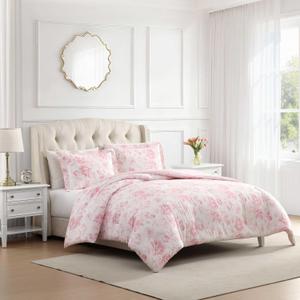 Laura Ashley - Twin Size Comforter Set with Matching Shams