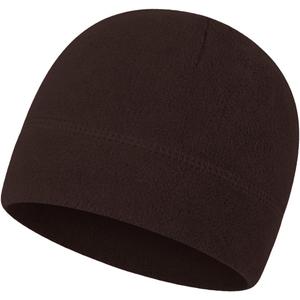 Warm Fleece Beanie Soft Skull Cap Lightweight Watch Caps Winter Hat for Men and Women (Brown)