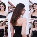FEISEDY Fashion Rectangular Blue Light Glasses for Women Retro Small Frames Vintage Trendy 90s Square Eyeglasses B0255