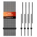 Heavy Duty No Dig Rustproof Metal Fence U Posts 7 FT Splicable 15 Pcs Black