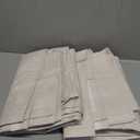 100% Blackout Shield Linen Blackout Curtains for Bedroom 96 Inches Long, Back Tab/Rod Pocket Living Room Drapes, Thermal Insulated Blackout Curtains 2 Panels Set, 50" W x 96" L,Cream