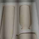 Ceramic Vase Set-3, Small Flower Vases for Decor, Modern Boho Farmhouse Style, Decorative Vases for Pampas Grass & Dried Flowers, Distressed Finish (Beige)