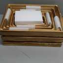 Wooden Crates for Display 6 Pack Extra Large Rustic Nesting Wooden Basket with Handle, Decorative Farmhouse Wood Crate for Storage and Container, 6 Size Wood Basket Decor Boxes