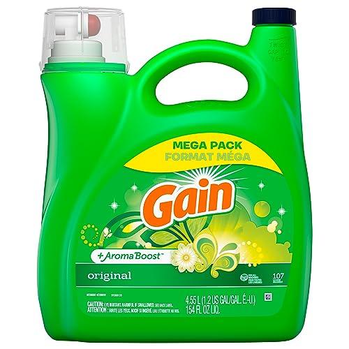 Gain Liquid Laundry Detergent, Original Scent, 154 oz Bottle